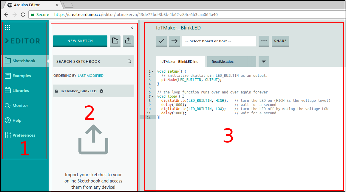 interface online ide