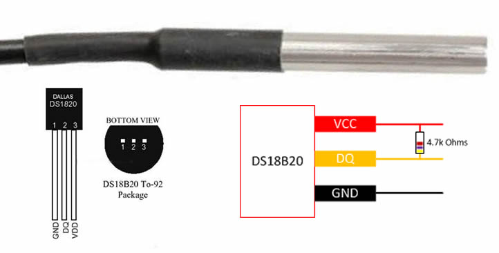 temperature sensor dallas pinout diagram