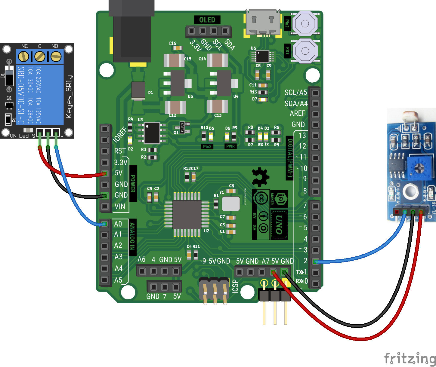 relay light sensor unox